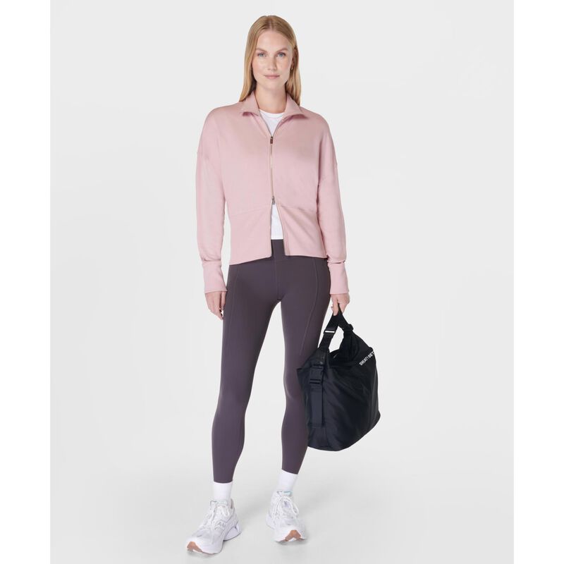 Sweaty Betty After Class Zip Up Sweatshirt Pirouette Pink image number 3